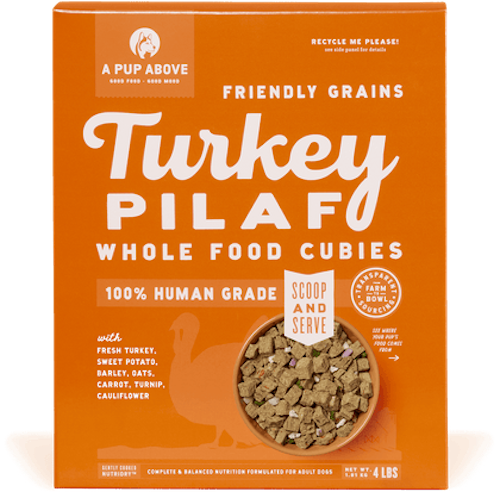 A Pup Above Cubies Turkey Pilaf