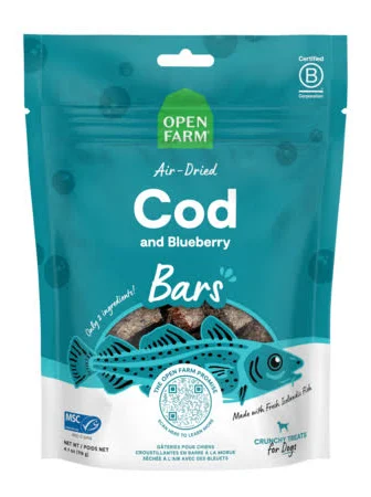 Open Farm Air Dried Cod & Blueberry Crunchy Bars 4.1 oz