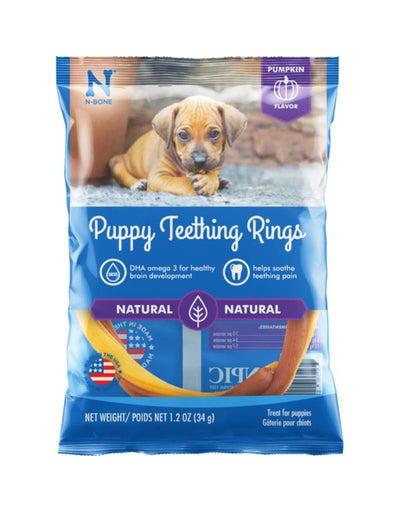 N-Bone Puppy Teething Rings Pumpkin Flavor