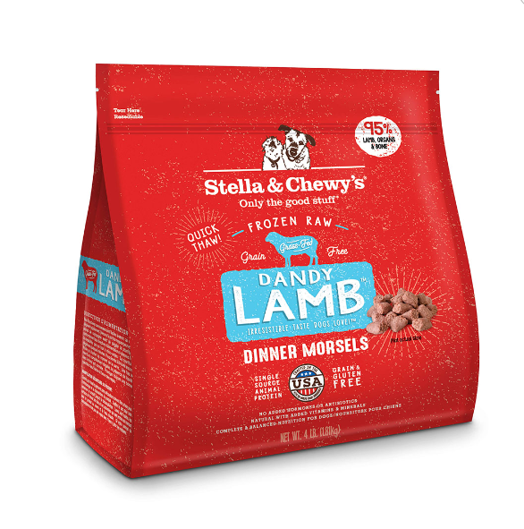 Stella & Chewy's Dog Raw Frozen Super Lamb Morsels 4 lbs.