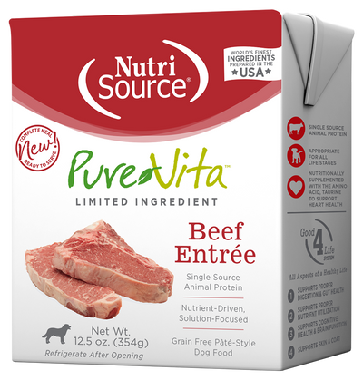 Pure Vita Grain-Free Beef Entree TetraPak