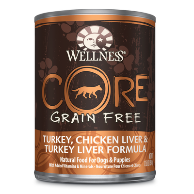Wellness Core Grain-Free Turkey, Chicken & Turkey Liver Formula