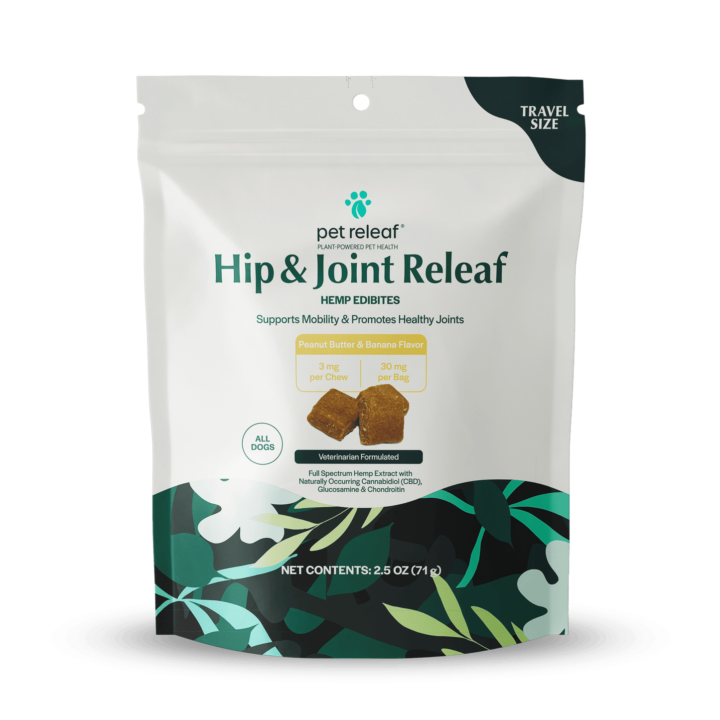 Pet Releaf Hip & Joint Releaf Edibites Peanut Butter & Banana
