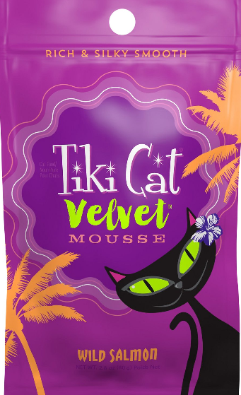 Tiki Cat Velvet Mousse Salmon Pouch