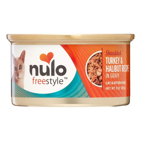 Nulo Cat Grain-Free Shredded Turkey & Halibut in Gravy