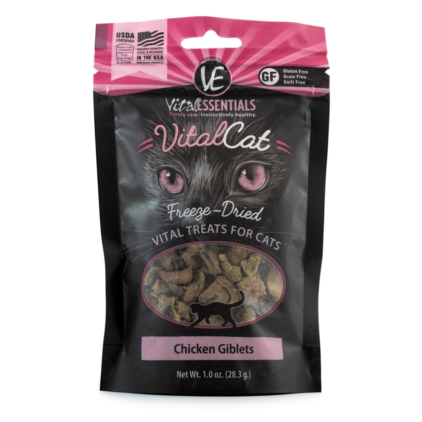 Vital Essentials Cat Freeze Dried Chicken Giblets 1 oz.