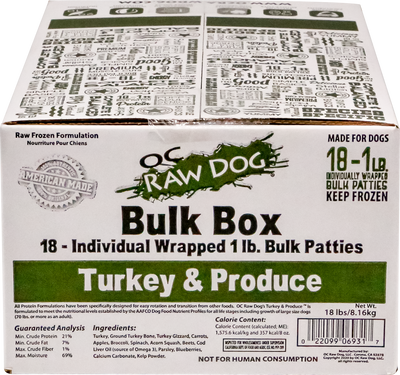 OC Raw Turkey & Produce