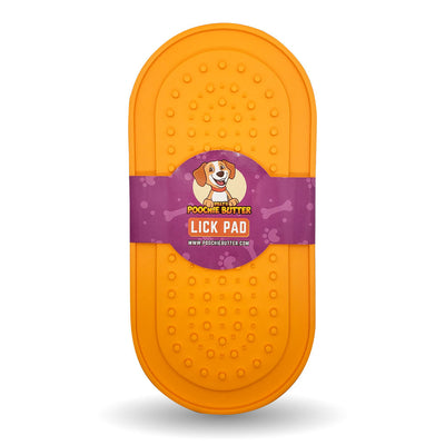 Poochie Peanut Butter Oval Lick Pad With Suction Cups + 2 oz PB