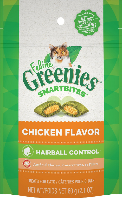 Greenies Feline Hairball Control Chicken 2.1 oz.