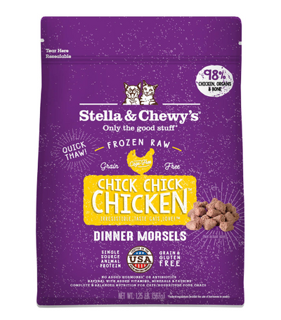 Stella & Chewy's Cat Raw Chicken Frozen Morsels 1.25 lb
