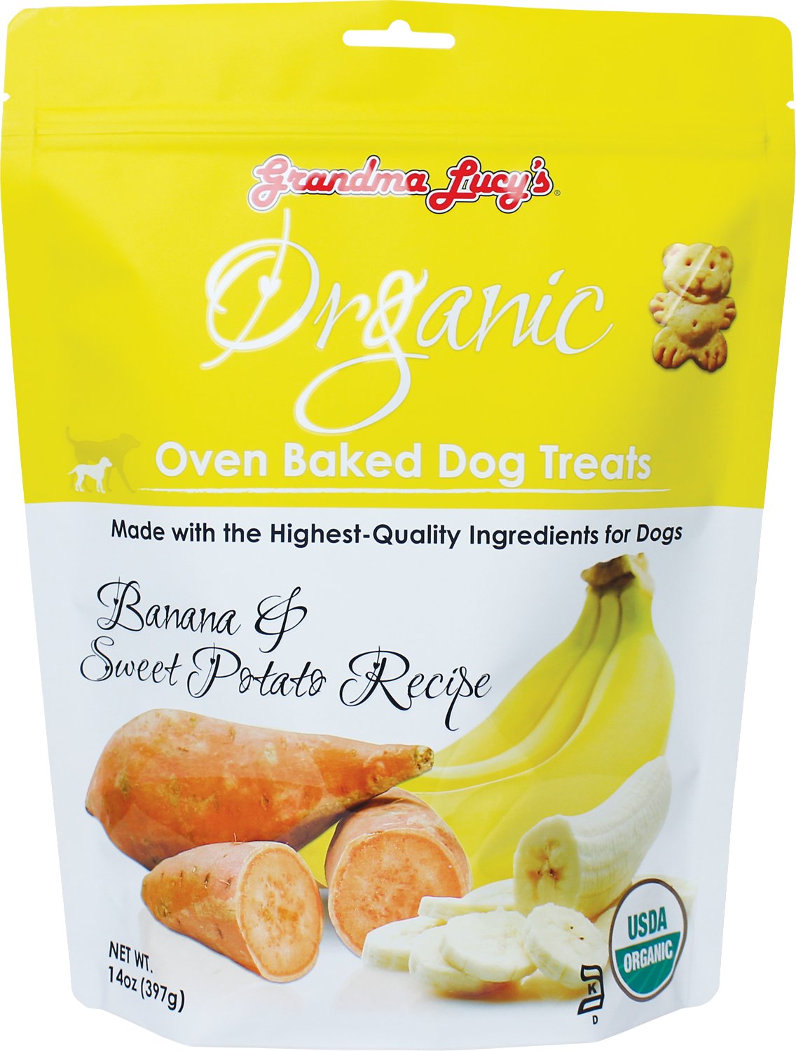 Grandma Lucys Organic Treats Banana & Sweet Potato 14 oz.