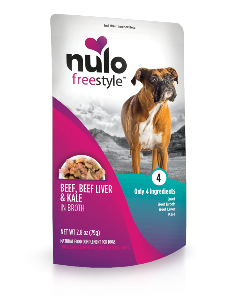 Nulo Beef, Beef Liver & Kale Dog Pouch in Broth