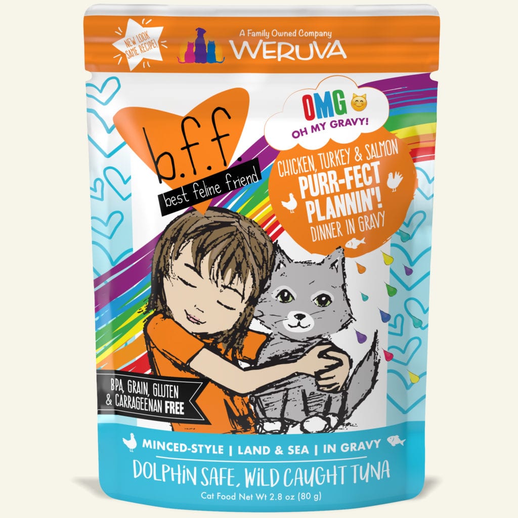 Weruva BFF OMG Purr-Fect Plannin'! Chicken, Turkey & Salmon Pouch