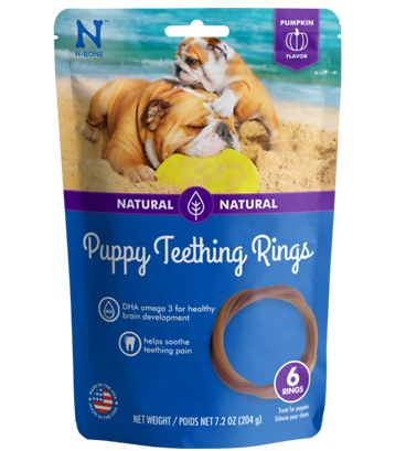 N-Bone Puppy Teething Rings Pumpkin Flavor