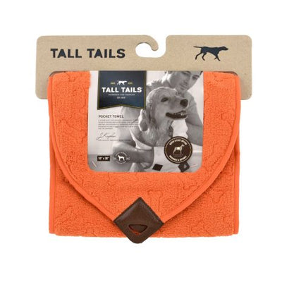 Tall Tails Cape Pocket Towel Orange 27x27