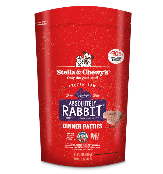 Stella & Chewy's Raw Frozen Absolutely Rabbit Dinner Patties
