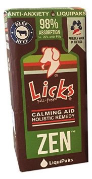 Licks Pill Free Solutions Dog Zen Beef 5 uses