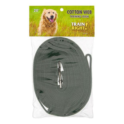 Coastal Train Right! Cotton Web Dog Training Leash