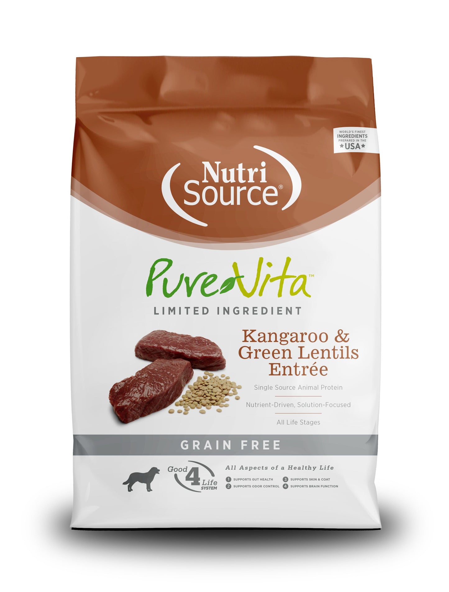 Pure Vita Grain-Free Kangaroo & Green Lentils Entree