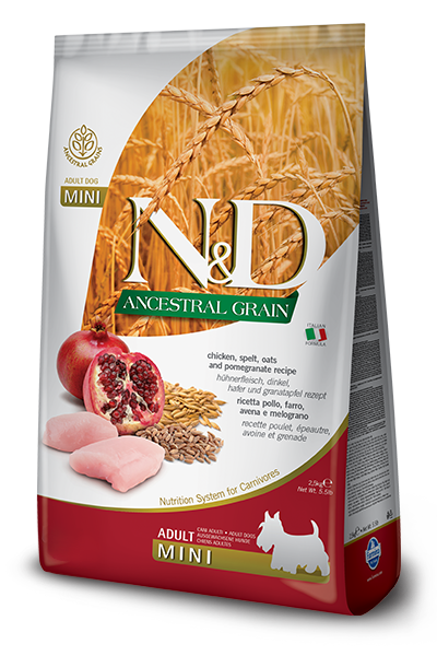 Farmina N&D Ancestral Grain Chicken & Pomegranate Mini Breed