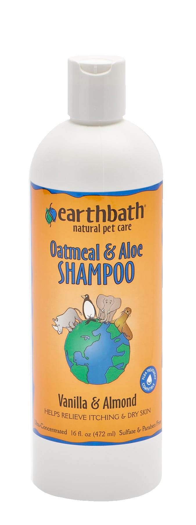 Earthbath Oatmeal & Aloe Vanilla & Almond Shampoo 16 oz