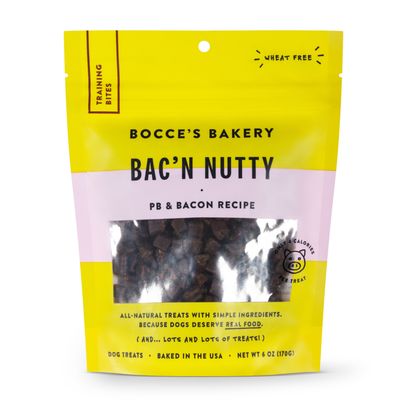 Bocce's Training Bites Bac N Nutty 6 oz.