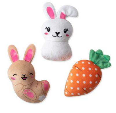 Fringe Can't Stop The Hop Small Plush Dog Toys Set Of 3