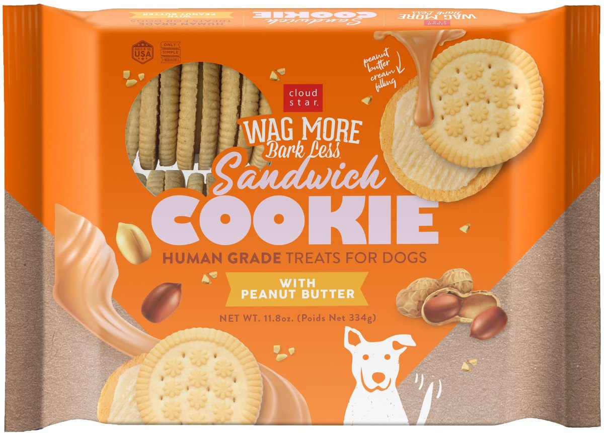 Wag More Bark Less Peanut Butter Sandwich Cookies 11.8 oz