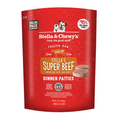 Stella & Chewy's Raw Frozen Stella's Super Beef Dinner Patties