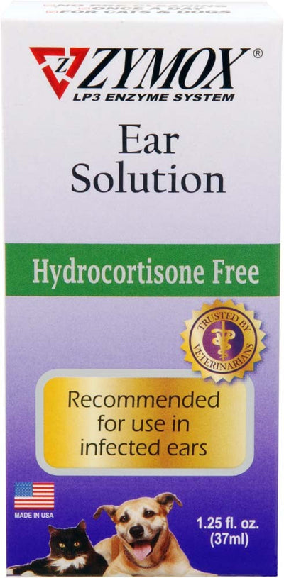 Zymox Ear Solution without Hydrocortisone 1.25oz
