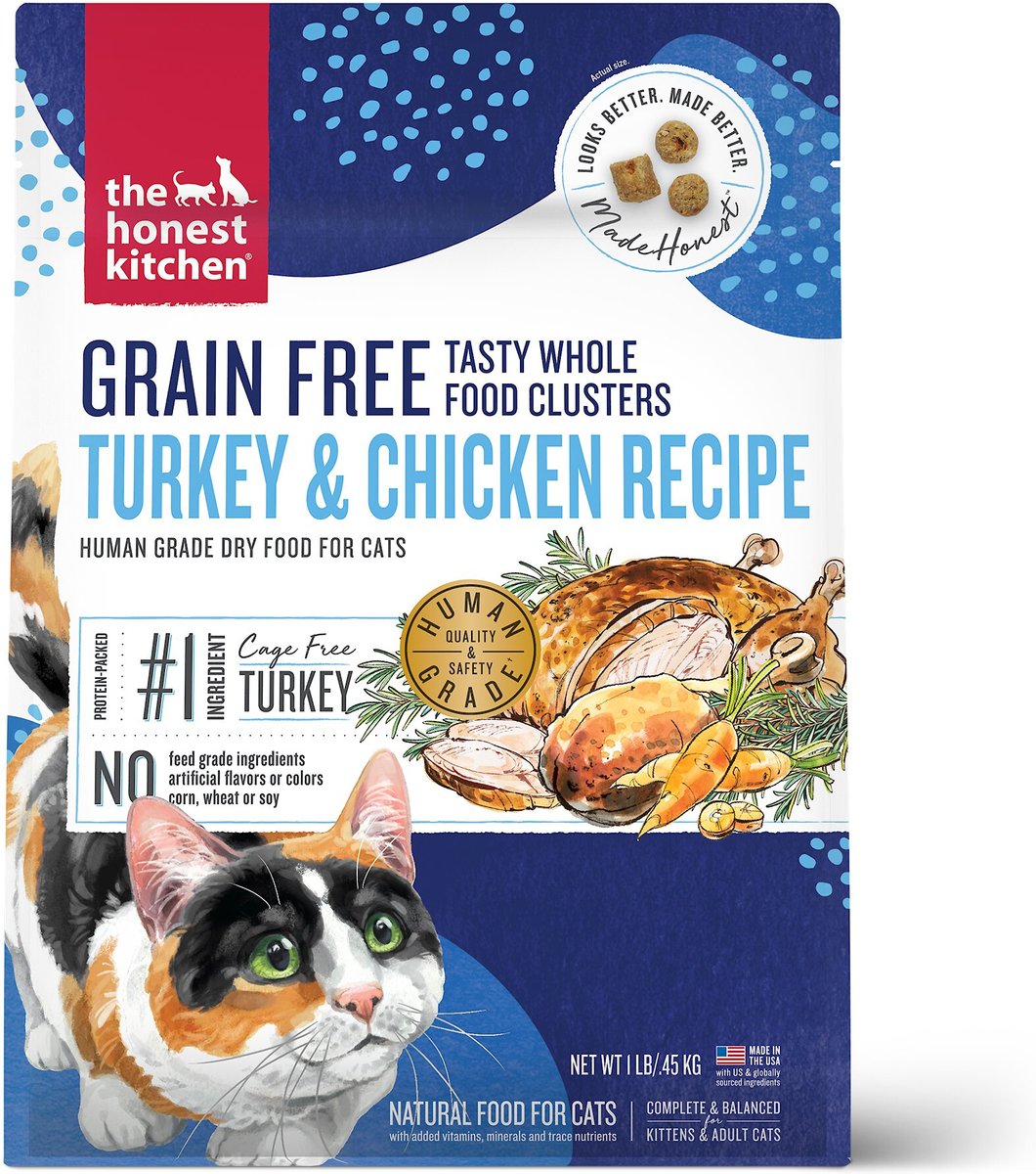 Honest Kitchen Cat Clusters Turkey & Chicken