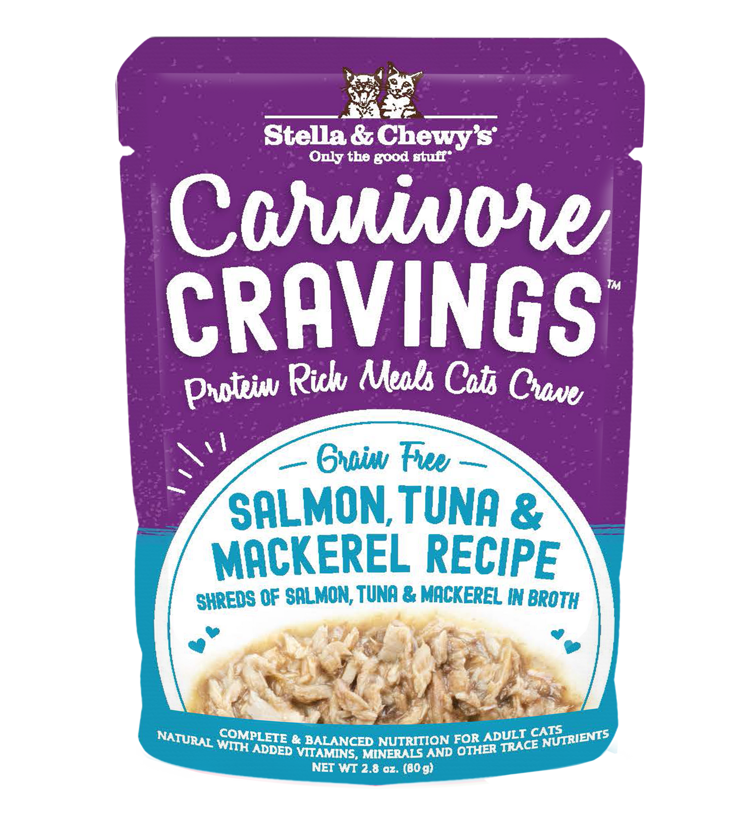 Stella & Chewy's Cat Carnivore Cravings Salmon, Tuna & Mackerel Pouch