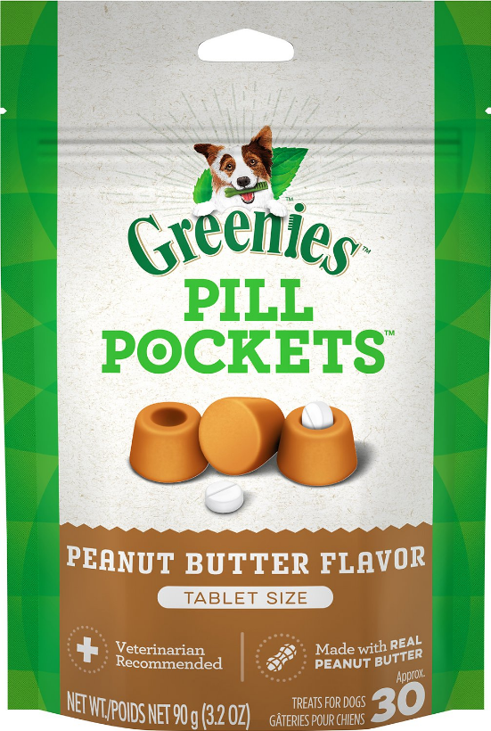 Greenies Pill Pockets Tablets Peanut Butter 3.2oz.  (30 ct.)