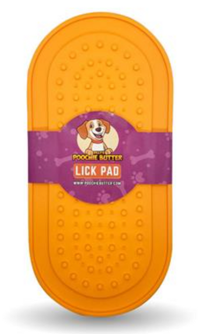 Poochie Peanut Butter Oval Lick Pad With Suction Cups