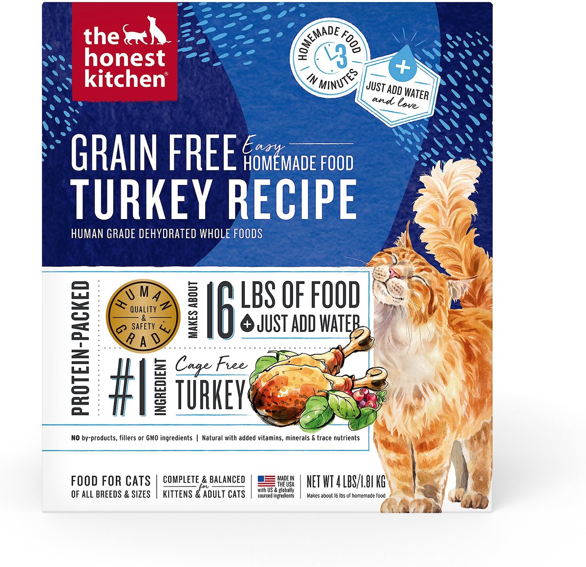 Honest Kitchen Cat Dehydrated Grain-Free Turkey Recipe