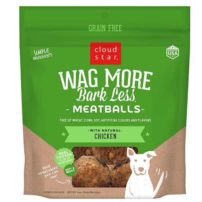 Wag More Bark Less Grain-Free Meatballs Chicken 14 oz.