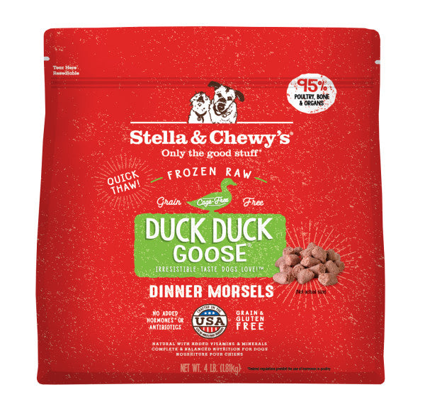 Stella & Chewy's Dog Raw Frozen Duck Duck Goose Morsels 4lbs.