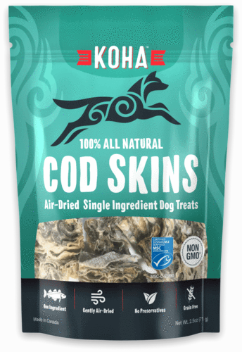 Koha Air Dried Single Cod Skins 2.5 oz.
