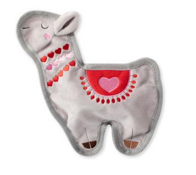 Fringe Llama Be Your Valentine Durable Plush Dog Toy
