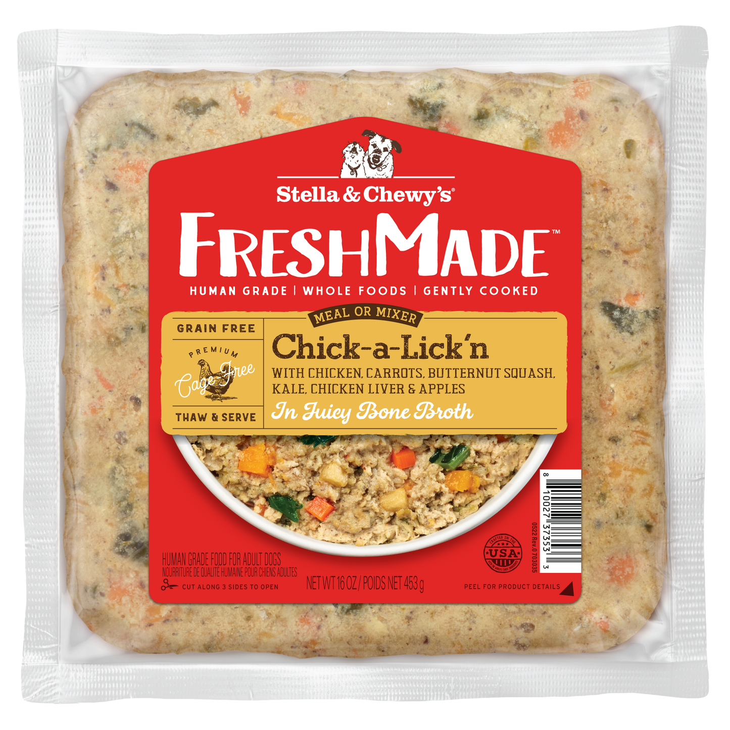 Stella & Chewy's Frozen Gently Cooked Chick-a-Lick'n