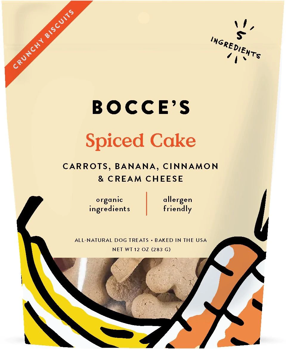 Bocce's Spiced Cake Carrots, Banana & Cheese Biscuits 12 oz