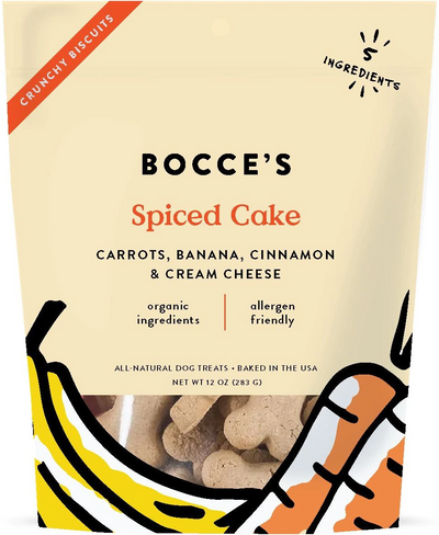 Bocce's Spiced Cake Carrots, Banana & Cheese Biscuits 12 oz