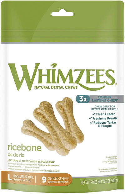 Whimzees Rice Bones Value Bag 19 oz