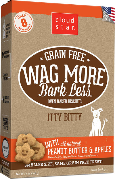 Cloud Star Wag More Bark Less Grain Free Biscuits with Peanut Butter & Apples