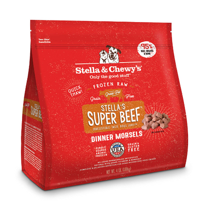 Stella & Chewy's Dog Raw Frozen Super Beef Morsels 4 lbs.