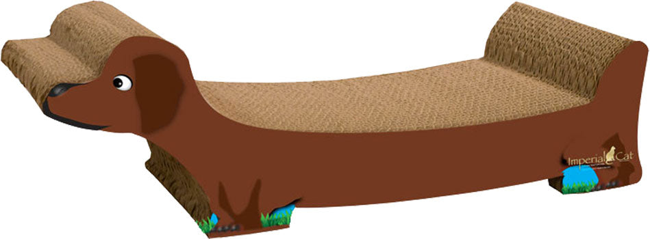 Imperial Cat Scratcher Large Dachshund Brown