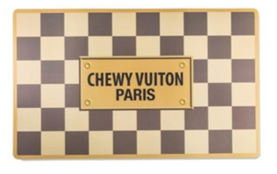 Haute Diggity Checker Chewy Vuiton Placemat