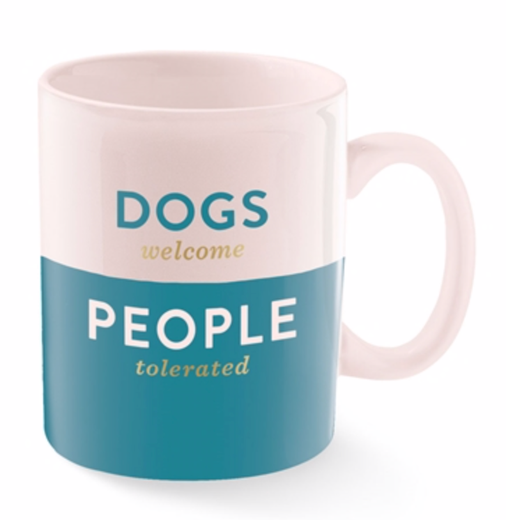 Fringe Dogs Welcome People Tolerated Mug