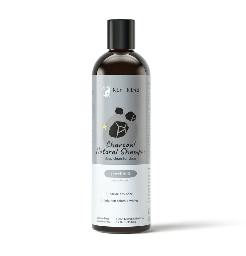 Kin + Kind Charcoal Deep Clean Patchouli Scented Shampoo 12 oz.