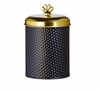Global Amici Woofgang Black With Gold Paw Treat Jar